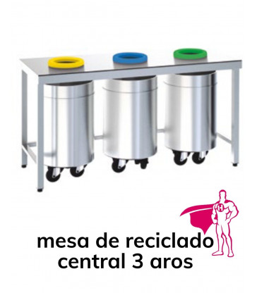 mesa de reciclado central 3 aros distform