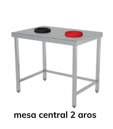 mesa de reciclado central 1 aro fondo 800 ideacer