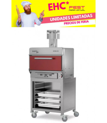 HORNO DE CARBÓN INDUSTRIAL PUJADAS OVEN 140 CON MUEBLE BANDEJERO OFERTA EHC FEST