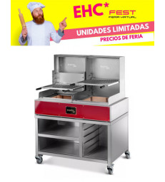 PARRILLA VASCA ABIERTA PUJADAS GRILL LITE con 1 leñero oferta EHC FEST