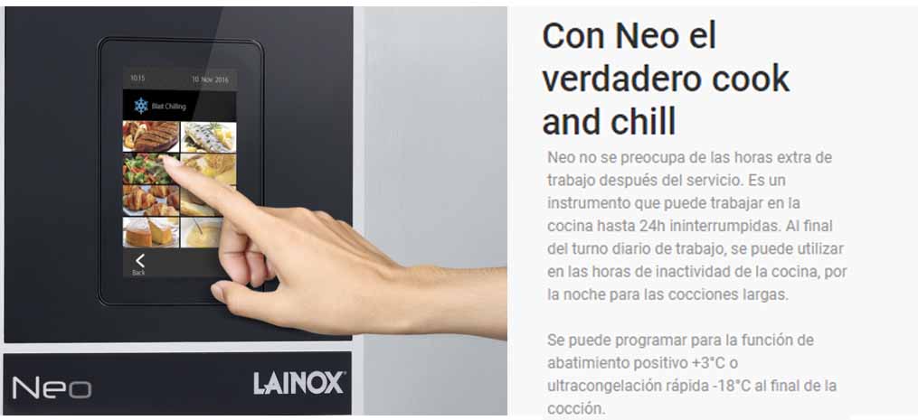 funcioens especiales del abatidor Neo de Lainox